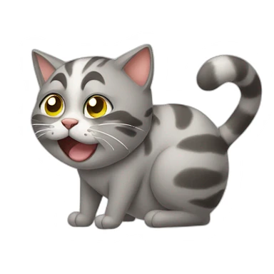 Farting cat sticker