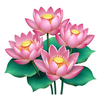 bouquet of lotus flowers sticker