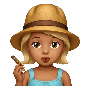 Baby girl smoking a cigar sticker