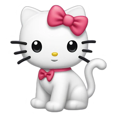 hello kitty with bow sticker