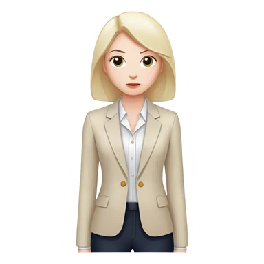 woman simple blazer shirt polish  sticker