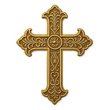 ornate cross sticker