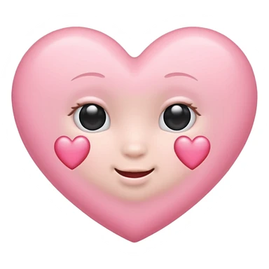 Soft baby pink heart sticker