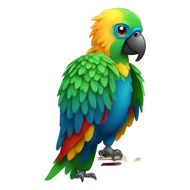 parrot with book sticker