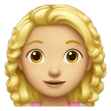 little blond girl sticker