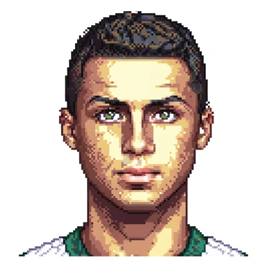 Cristiano Ronaldo's eyes and eyebrows, no face sticker