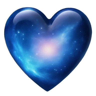 shiny BLUE galaxy heart sticker