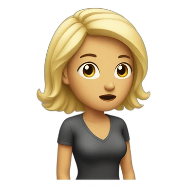 Confused woman sticker