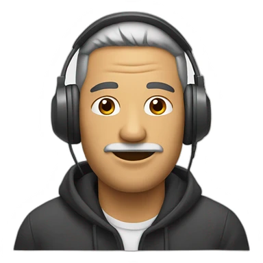 Hombre con audífono sticker