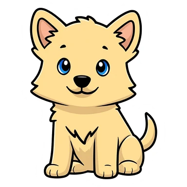 blonde hair blue eyes with gap dog sticker