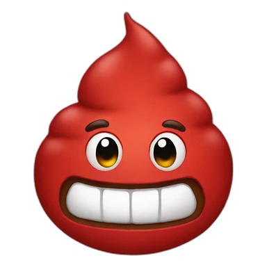 Red poop emoji sticker