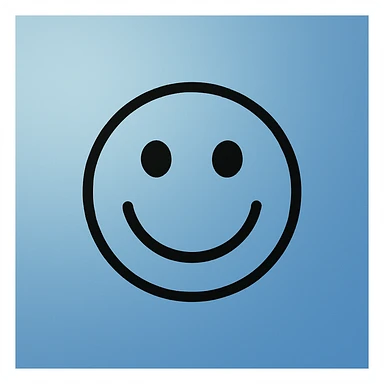 Frame 3: Gradient background with smiley face, subtle blue tint starting, no grid lines yet sticker