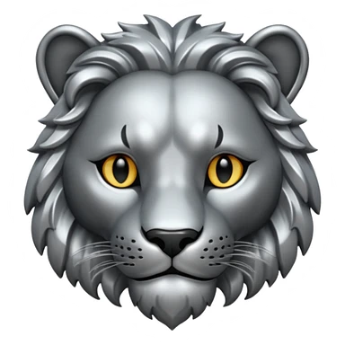 Black silver Leon head sticker