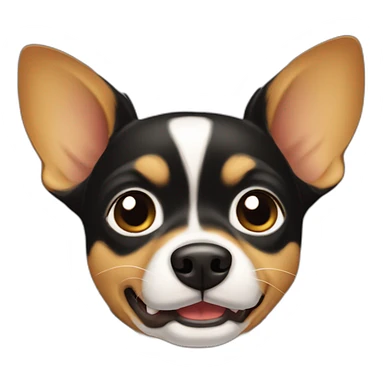 barking Chihuahua black sticker