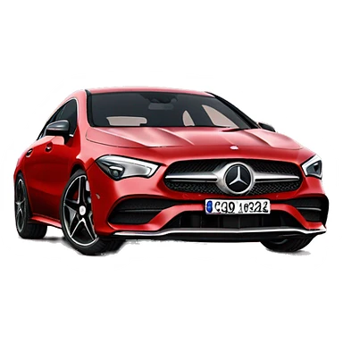Mercedes cla 2022  красный red  sticker