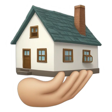 house in hand sticker