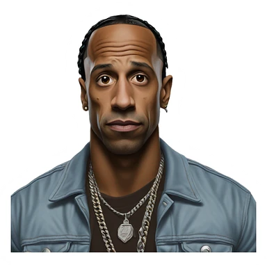 Travis Scott misto a the rock sticker