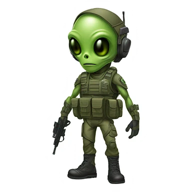 military alien green  sticker