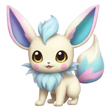 Kawaii Pastel Eeveelution-Cute-Pokémon-fusion full body sticker