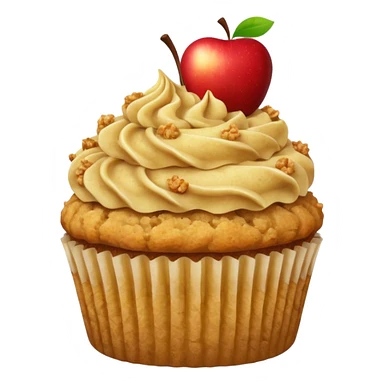 Apple crumb cupcake with apples  sticker