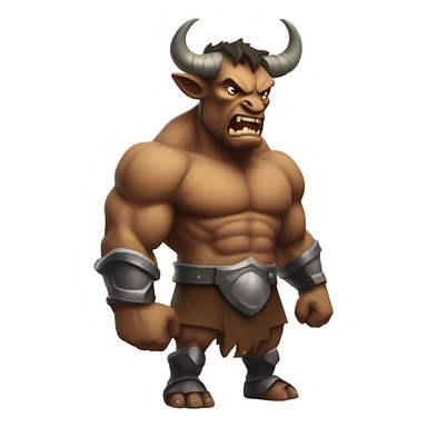 Minotaur angry, bull. Dark fantasy sticker