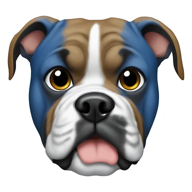 Pitt bulldog and boxer mix blue color sticker