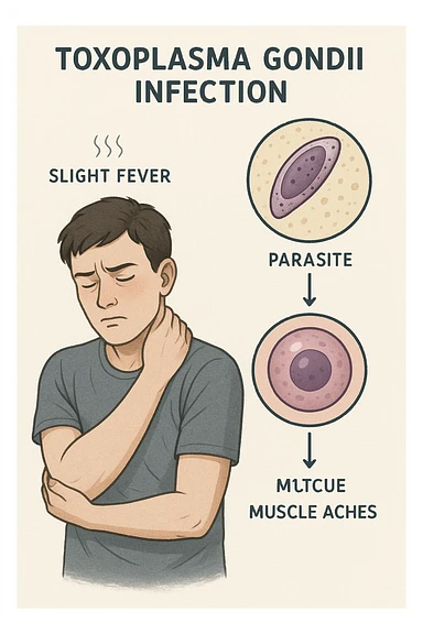 Toxoplasma gondii, infetta uomo ha sintomi solo di lieve influenza sticker