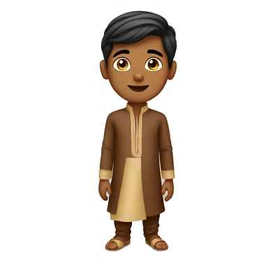 Boy in kurti and pagdi sticker