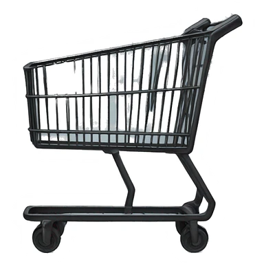 black shopping cart sticker