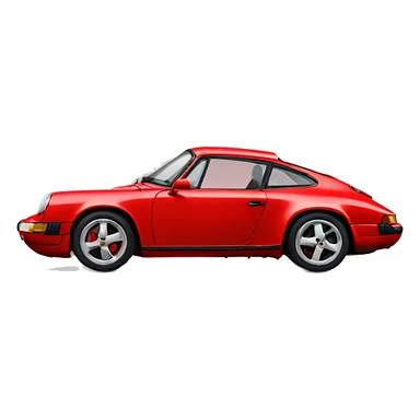 Red porsche  sticker