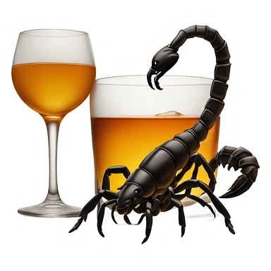 scorpion with whiskey  sticker