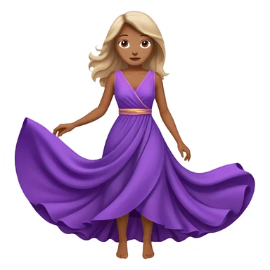 Kadın Mor elbiseli sticker