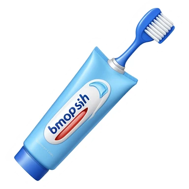 toothpaste and toothbrush sticker