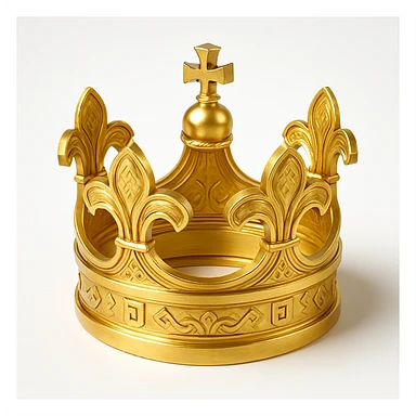 a gold crown, ornate sticker