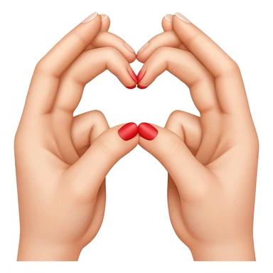 Two fingers making a heart sticker