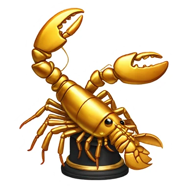 gold lobster trophy sticker