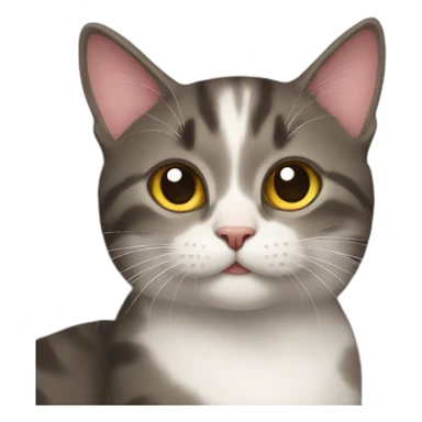 Cat has giving heart sticker