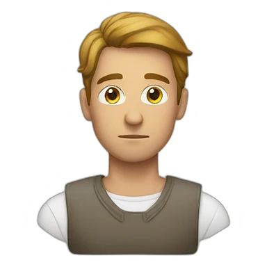 a man shounting sticker