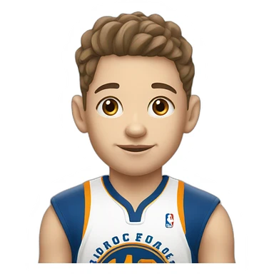 white skin kid basketball player with logo "Eliocroca" in the shirt sticker
