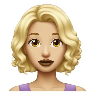 Blonde girl with big lips  sticker
