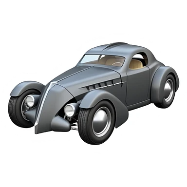  the animated series aerodynamic futuristic Batmobile loosely based on 1936 cord 812 (flat long straight faceted mechanical body) stealthy town hot rod sand buggy  sticker