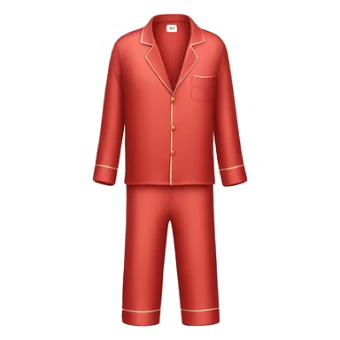 red silk pajama sticker