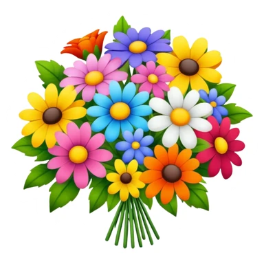 realistic bouquet of flowers sticker