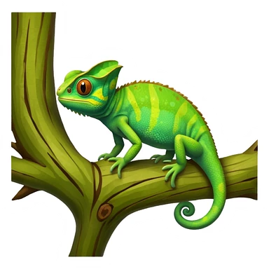green chameleon sticker