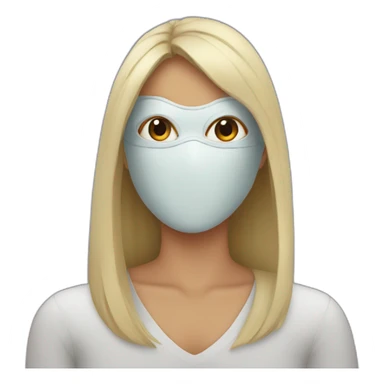 masked woman sticker