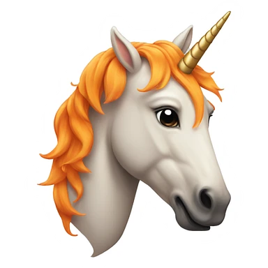 orange unicorn  sticker