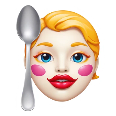 portrait of Spoon face big lips  sticker