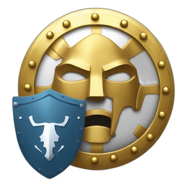 round goleden shield leonidas sticker