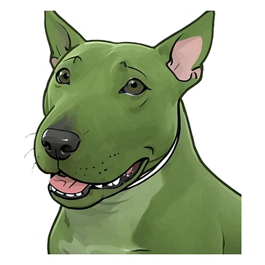 Black bull terrier sticker