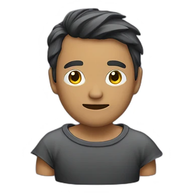 Chauve-man-with-t-shirt-angle-mort sticker